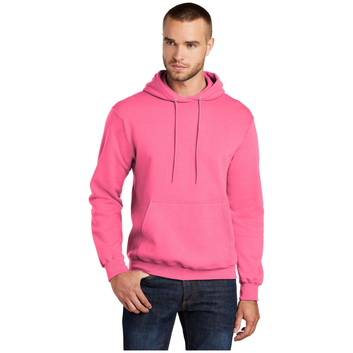 Port & Company ® - Core Fleece Pullover Hooded Sweatshirt. PC78H - Neon Pink - Port & Company PC78H Sweatshirts/Fleece Port & Company Neon Pink S