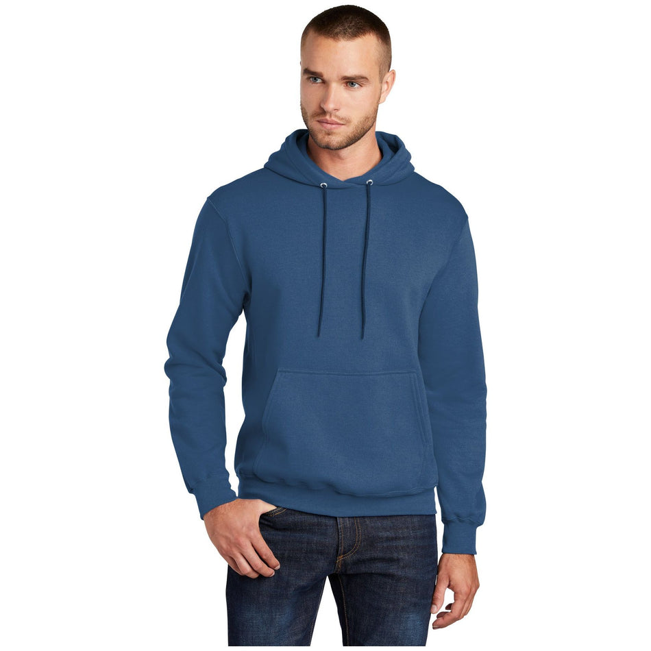 Port & Company ® - Core Fleece Pullover Hooded Sweatshirt. PC78H - Neptune Blue - Port & Company PC78H Sweatshirts/Fleece Port & Company Neptune Blue S