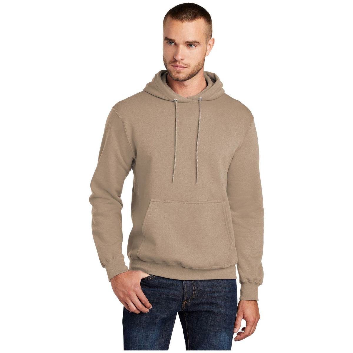 Port & Company ® - Core Fleece Pullover Hooded Sweatshirt. PC78H - Sand - Port & Company PC78H Sweatshirts/Fleece Port & Company Sand S