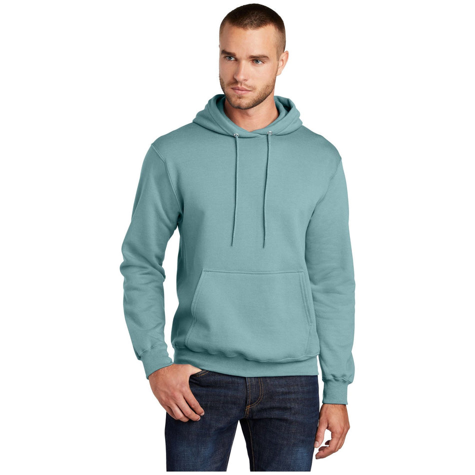 Port & Company ® - Core Fleece Pullover Hooded Sweatshirt. PC78H - Stonewashed Blue - Port & Company PC78H Sweatshirts/Fleece Port & Company Stonewashed Blue S