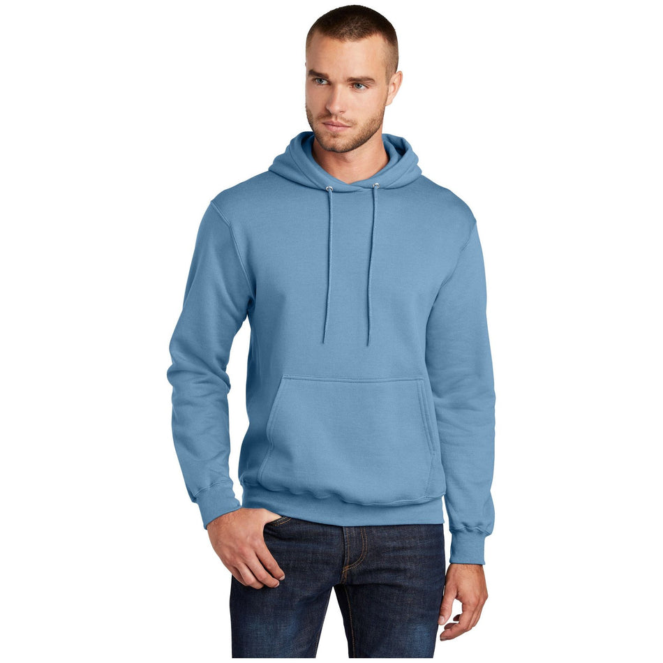 Port & Company ® - Core Fleece Pullover Hooded Sweatshirt. PC78H - Tundra Blue - Port & Company PC78H Sweatshirts/Fleece Port & Company Tundra Blue S