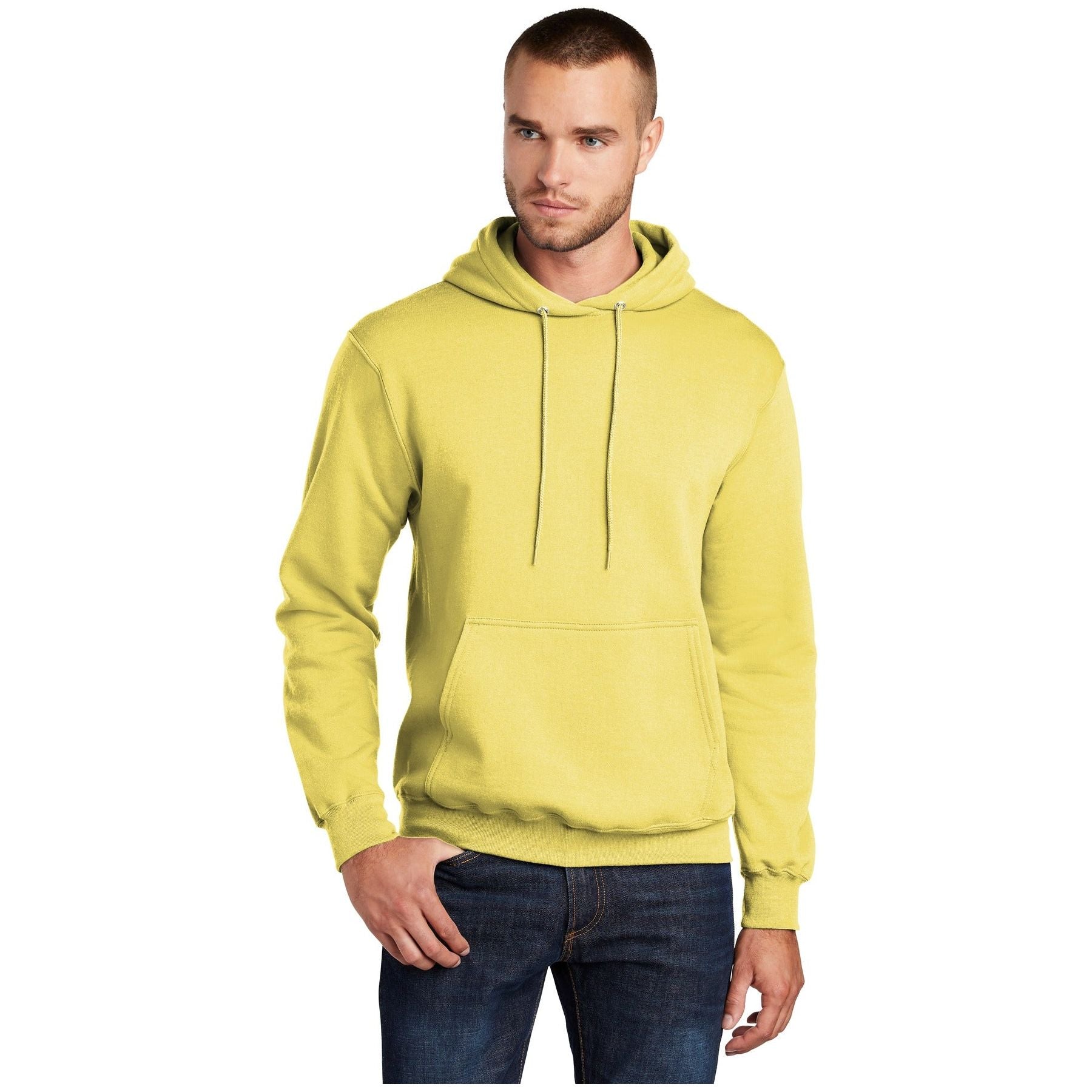 Port & Company ® - Core Fleece Pullover Hooded Sweatshirt. PC78H - Yellow - Port & Company PC78H Sweatshirts/Fleece Port & Company Yellow S