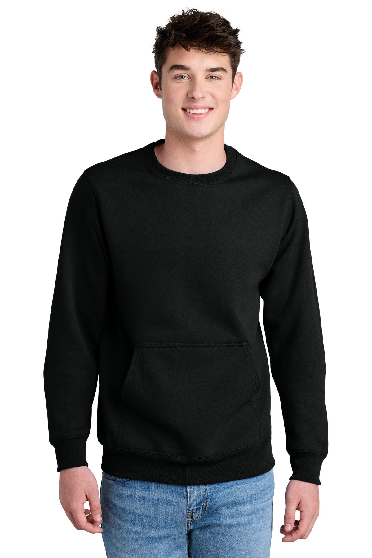 Port & Company PC78PKT Core Fleece Crewneck Pocket Sweatshirt | Port & Co PC78PKT