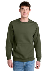 Port & Company PC78PKT Core Fleece Crewneck Pocket Sweatshirt | Port & Co PC78PKT