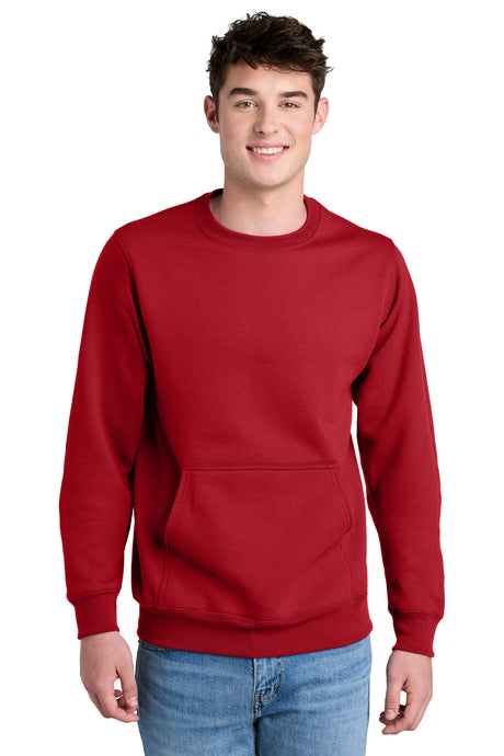 Port & Company PC78PKT Core Fleece Crewneck Pocket Sweatshirt | Port & Co PC78PKT