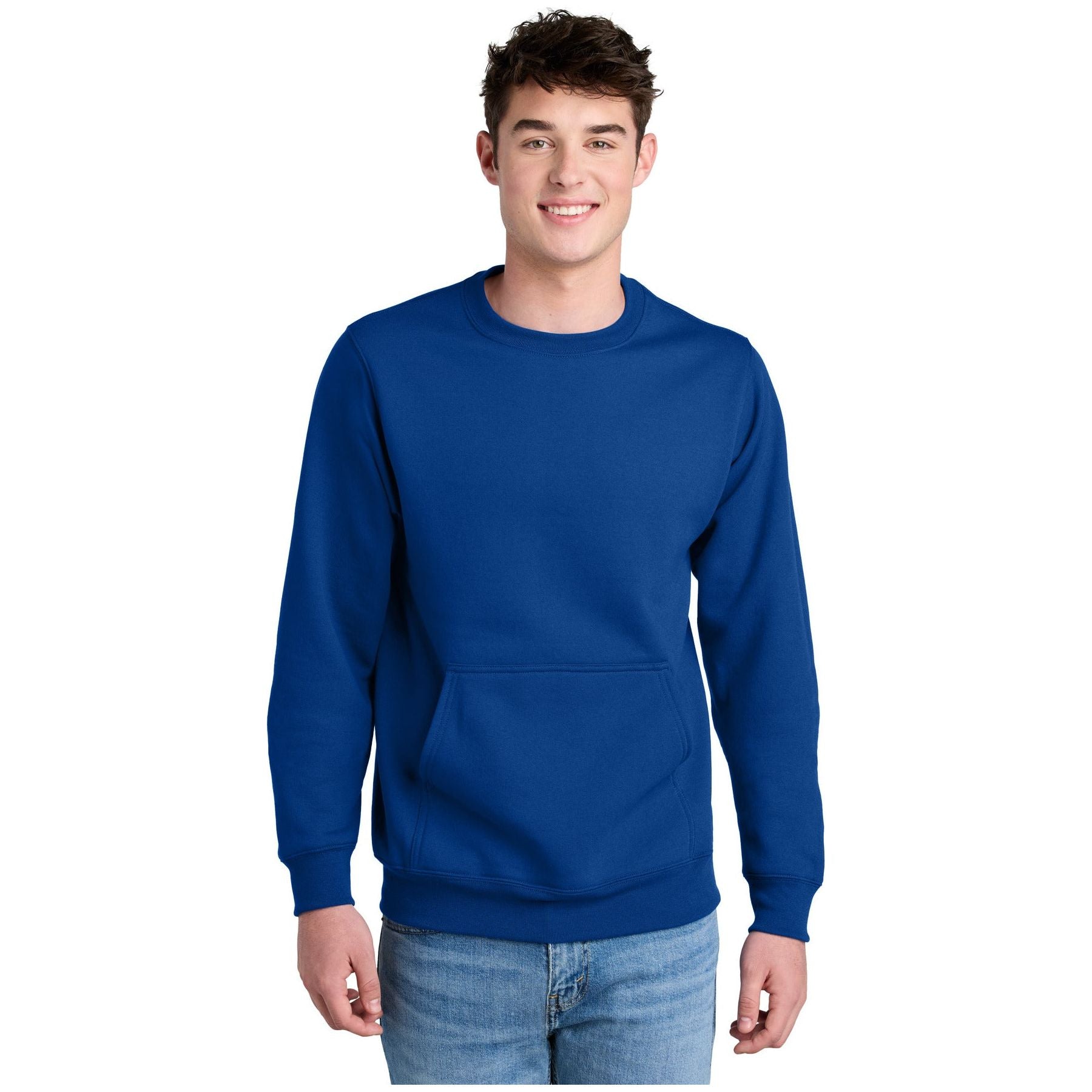 Port & Company ® Core Fleece Crewneck Pocket Sweatshirt PC78PKT - Port & Company PC78PKT Sweatshirts/Fleece Port & Company True Royal S