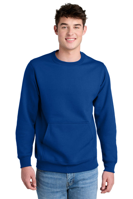 Port & Company PC78PKT Core Fleece Crewneck Pocket Sweatshirt | Port & Co PC78PKT