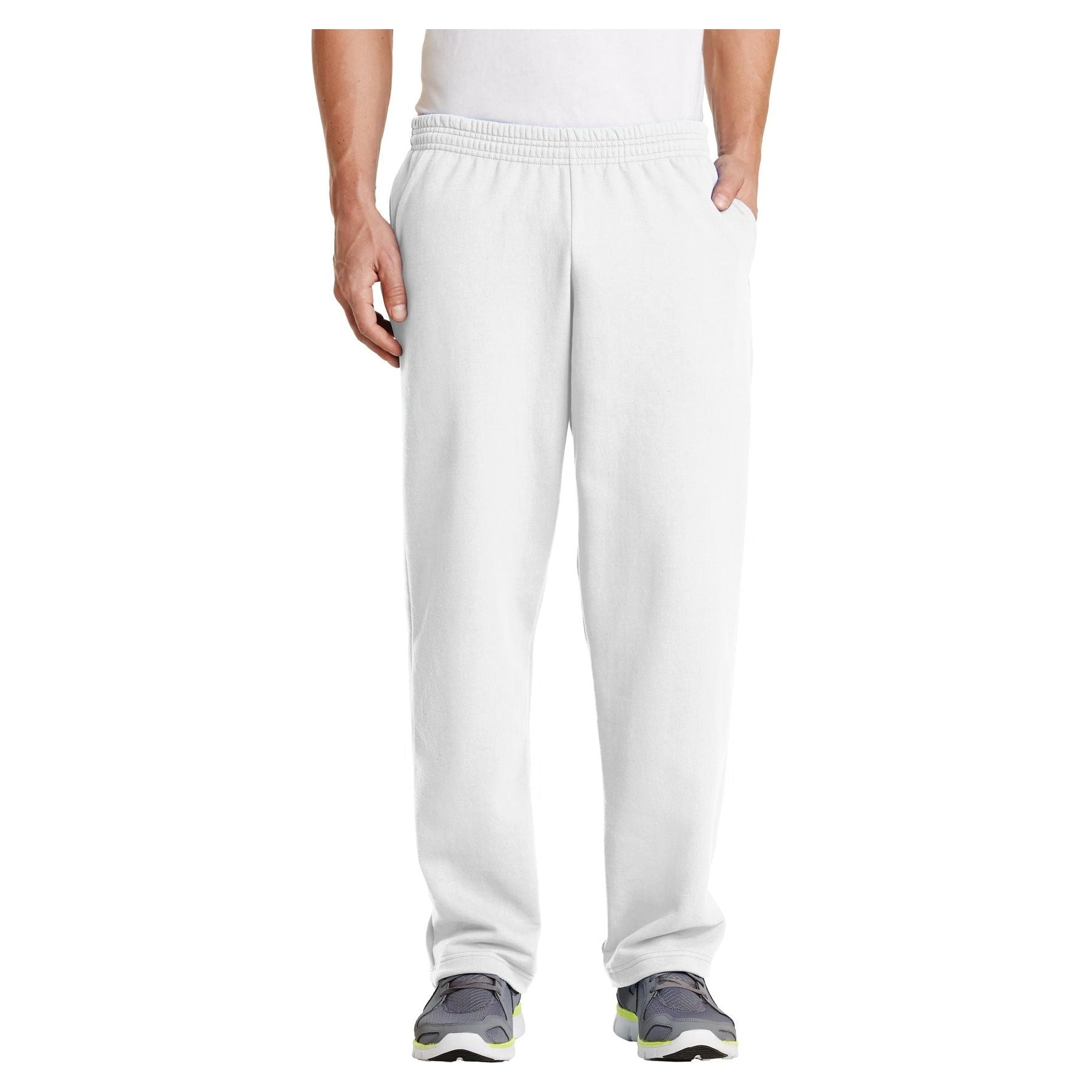 Port & Company ® - Core Fleece Sweatpant with Pockets. PC78P - Port & Company PC78P Bottoms Port & Company White S