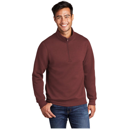 Port & Company ® Core Fleece 1/4-Zip Pullover Sweatshirt PC78Q - Port & Company PC78Q Sweatshirts/Fleece Port & Company Maroon S