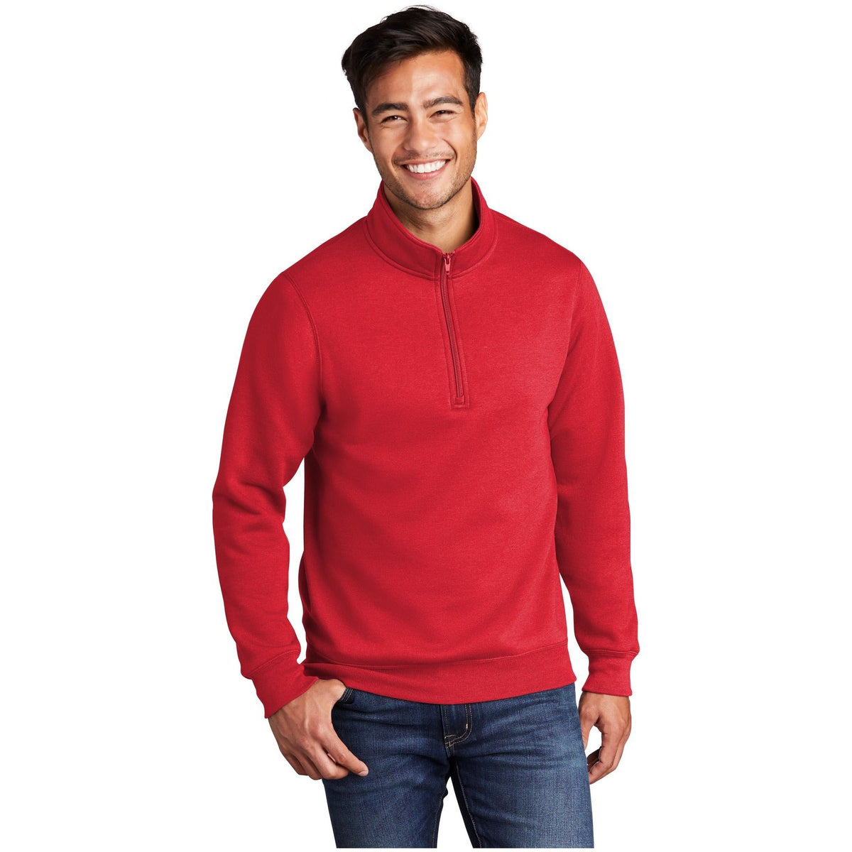 Port & Company ® Core Fleece 1/4-Zip Pullover Sweatshirt PC78Q - Port & Company PC78Q Sweatshirts/Fleece Port & Company