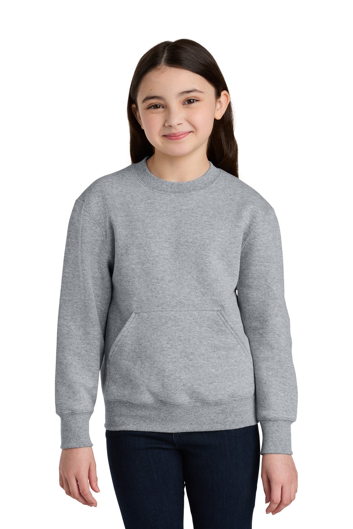 Port & Company PC78YPKT Youth Core Fleece Crewneck Pocket Sweatshirt | Port & Co PC78YPKT