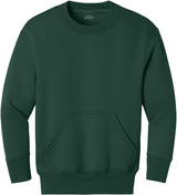 Joe's USA Youth Core Fleece Crewneck Pocket Sweatshirt in XS-XL