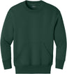 Joe's USA Youth Core Fleece Crewneck Pocket Sweatshirt in XS-XL