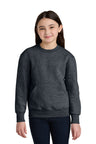 Port & Company PC78YPKT Youth Core Fleece Crewneck Pocket Sweatshirt | Port & Co PC78YPKT