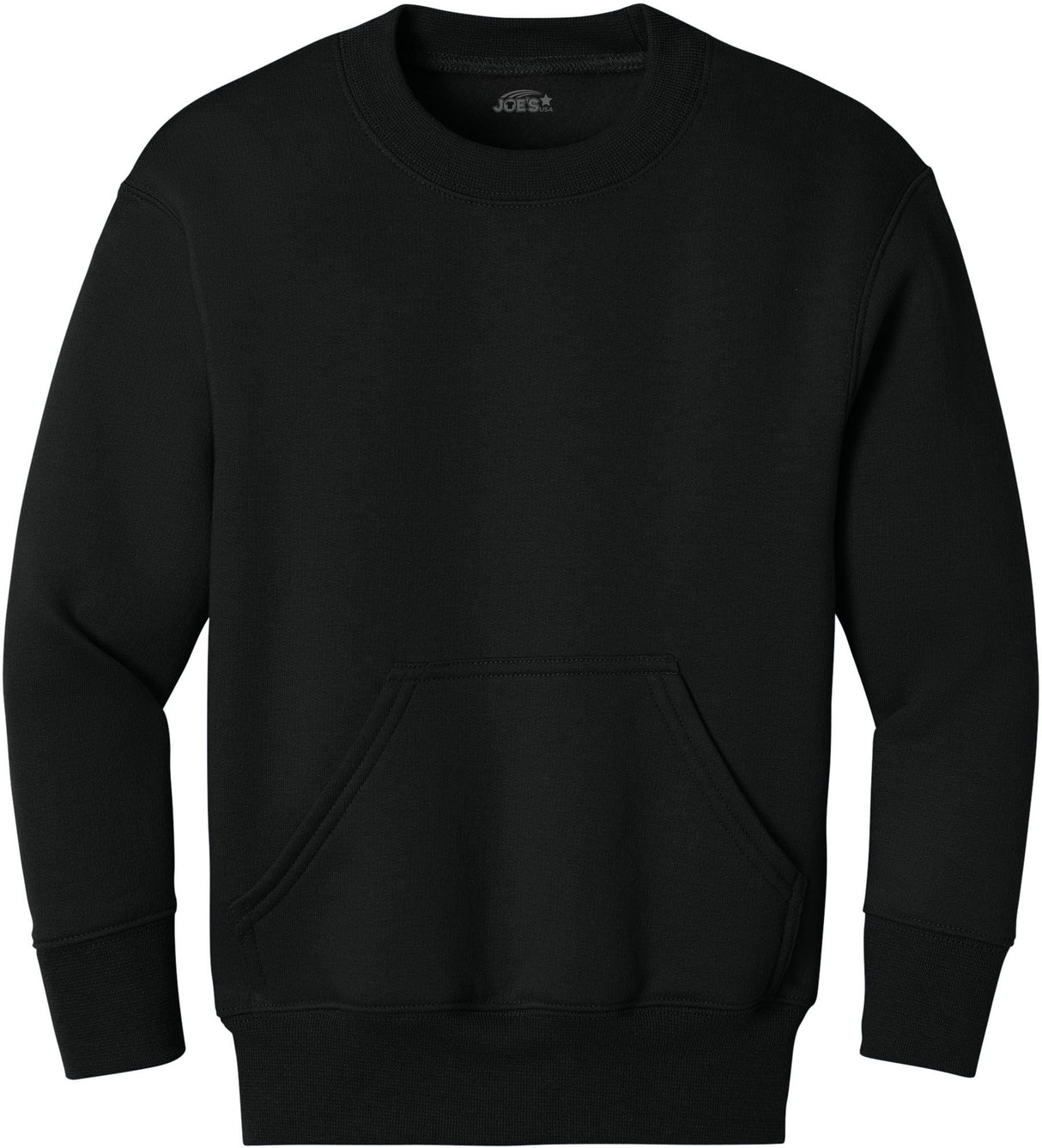 Joe's USA Youth Core Fleece Crewneck Pocket Sweatshirt in XS-XL