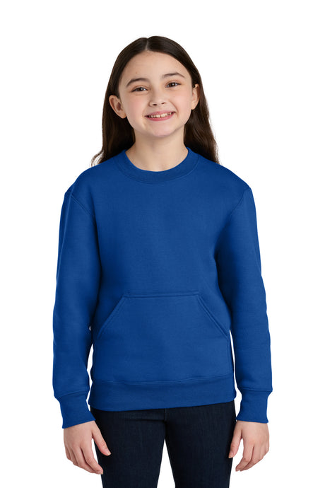 Port & Co ™  Youth Core Fleece Crewneck Pocket Sweatshirt PC78YPKT - Port & Company PC78YPKT