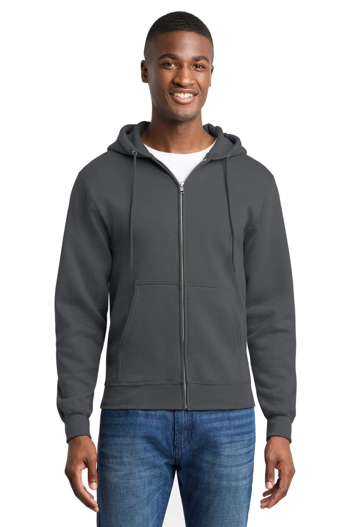 Port & Company PC78ZH Core Fleece Full-Zip Hooded Sweatshirt | Port & Co PC78ZH