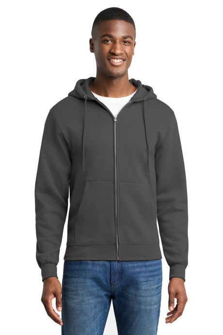Port & Company PC78ZH Core Fleece Full-Zip Hooded Sweatshirt | Port & Co PC78ZH