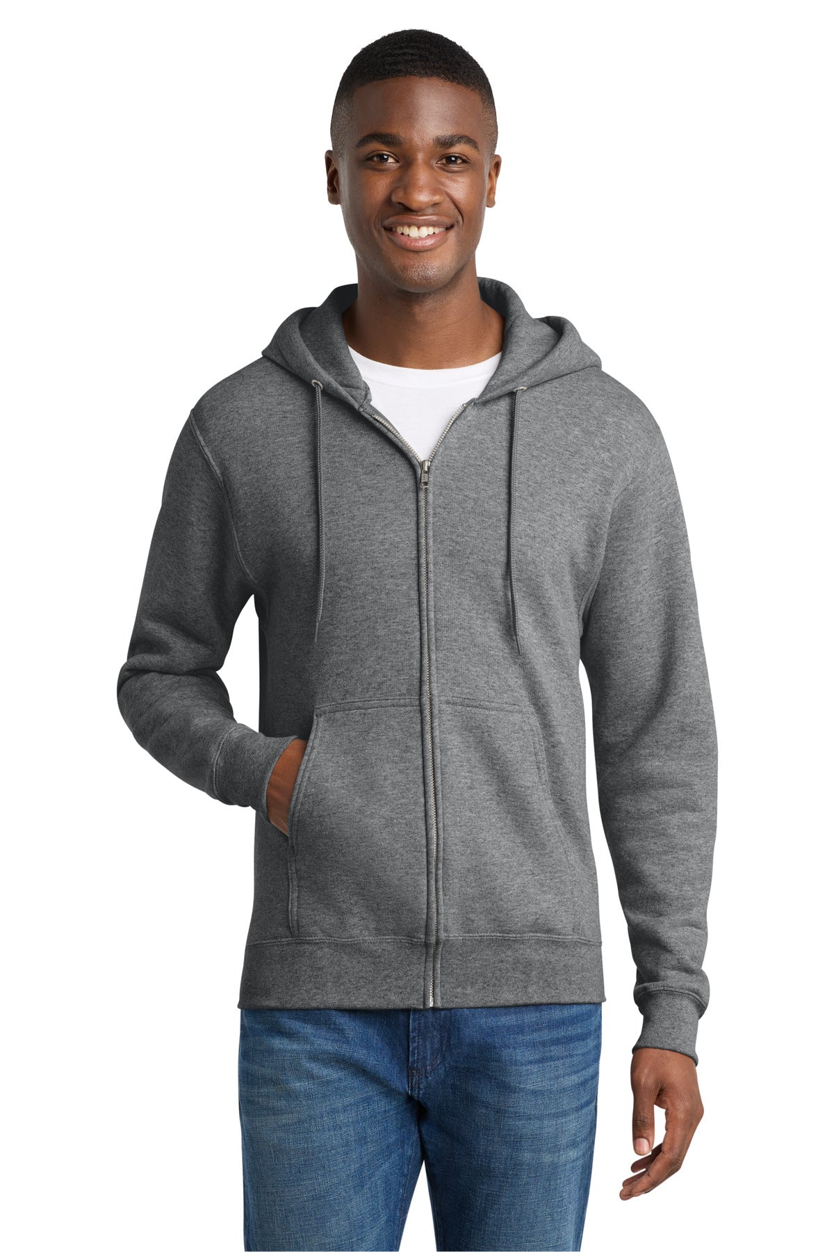Port & Company PC78ZH Core Fleece Full-Zip Hooded Sweatshirt | Port & Co PC78ZH