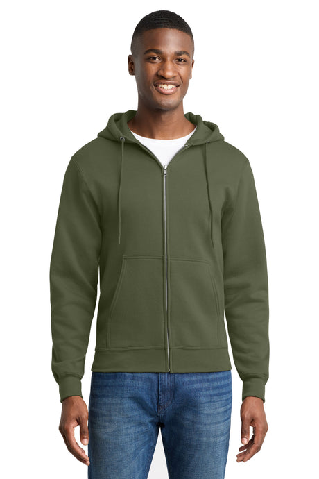 Port & Company PC78ZH Core Fleece Full-Zip Hooded Sweatshirt | Port & Co PC78ZH