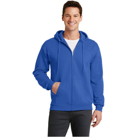 Port & Company ® - Core Fleece Full-Zip Hooded Sweatshirt. PC78ZH - Royal - Port & Company PC78ZH Sweatshirts/Fleece Port & Company Royal S