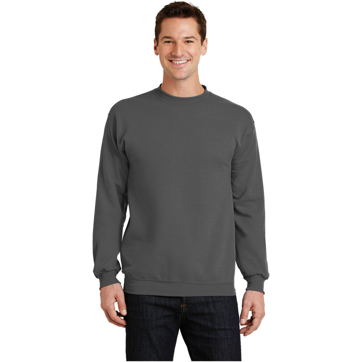 Port & Company ® - Core Fleece Crewneck Sweatshirt. PC78 - Charcoal - Port & Company PC78 Sweatshirts/Fleece Port & Company Charcoal S