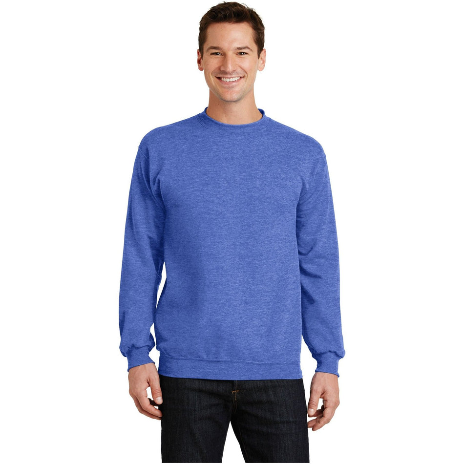 Port & Company ® - Core Fleece Crewneck Sweatshirt. PC78 - Heather Royal - Port & Company PC78 Sweatshirts/Fleece Port & Company Heather Royal S