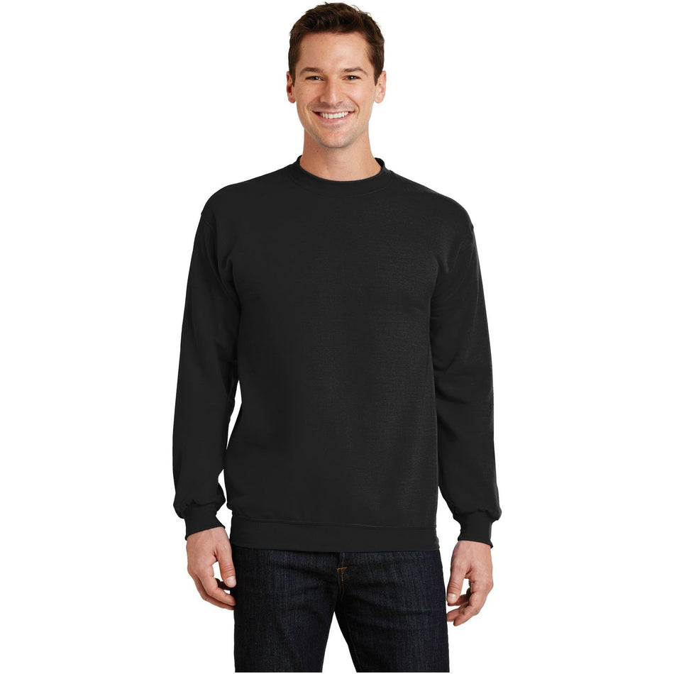 Port & Company ® - Core Fleece Crewneck Sweatshirt. PC78 - Jet Black - Port & Company PC78 Sweatshirts/Fleece Port & Company Jet Black S