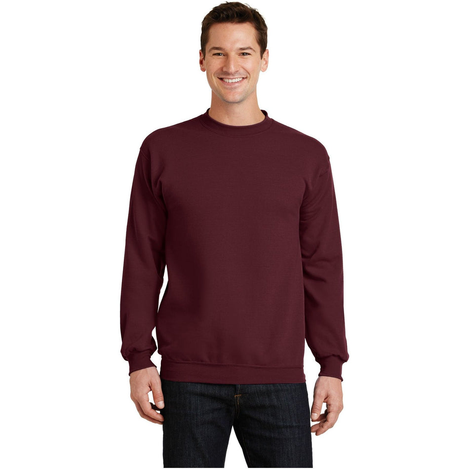 Port & Company ® - Core Fleece Crewneck Sweatshirt. PC78 - Maroon - Port & Company PC78 Sweatshirts/Fleece Port & Company Maroon S