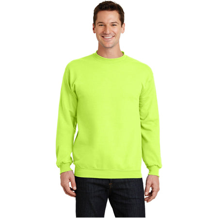 Port & Company ® - Core Fleece Crewneck Sweatshirt. PC78 - Neon Yellow - Port & Company PC78 Sweatshirts/Fleece Port & Company Neon Yellow S