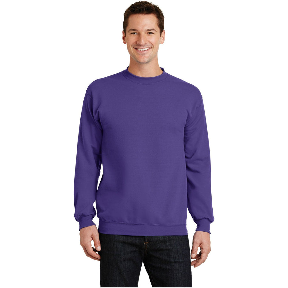 Port & Company ® - Core Fleece Crewneck Sweatshirt. PC78 - Purple - Port & Company PC78 Sweatshirts/Fleece Port & Company Purple S