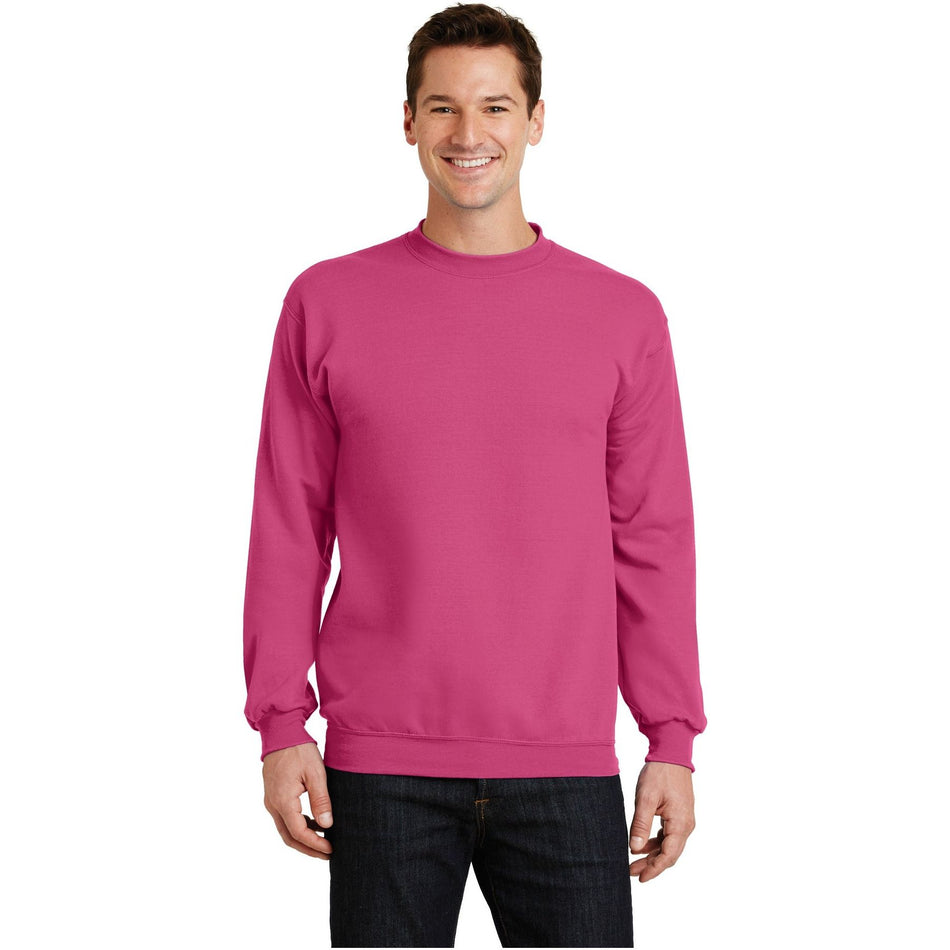 Port & Company ® - Core Fleece Crewneck Sweatshirt. PC78 - Sangria - Port & Company PC78 Sweatshirts/Fleece Port & Company Sangria S