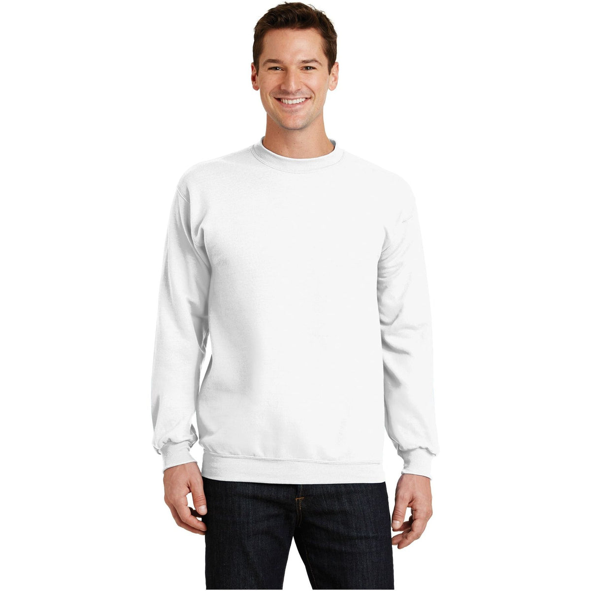 Port & Company ® - Core Fleece Crewneck Sweatshirt. PC78 - White - Port & Company PC78 Sweatshirts/Fleece Port & Company White S