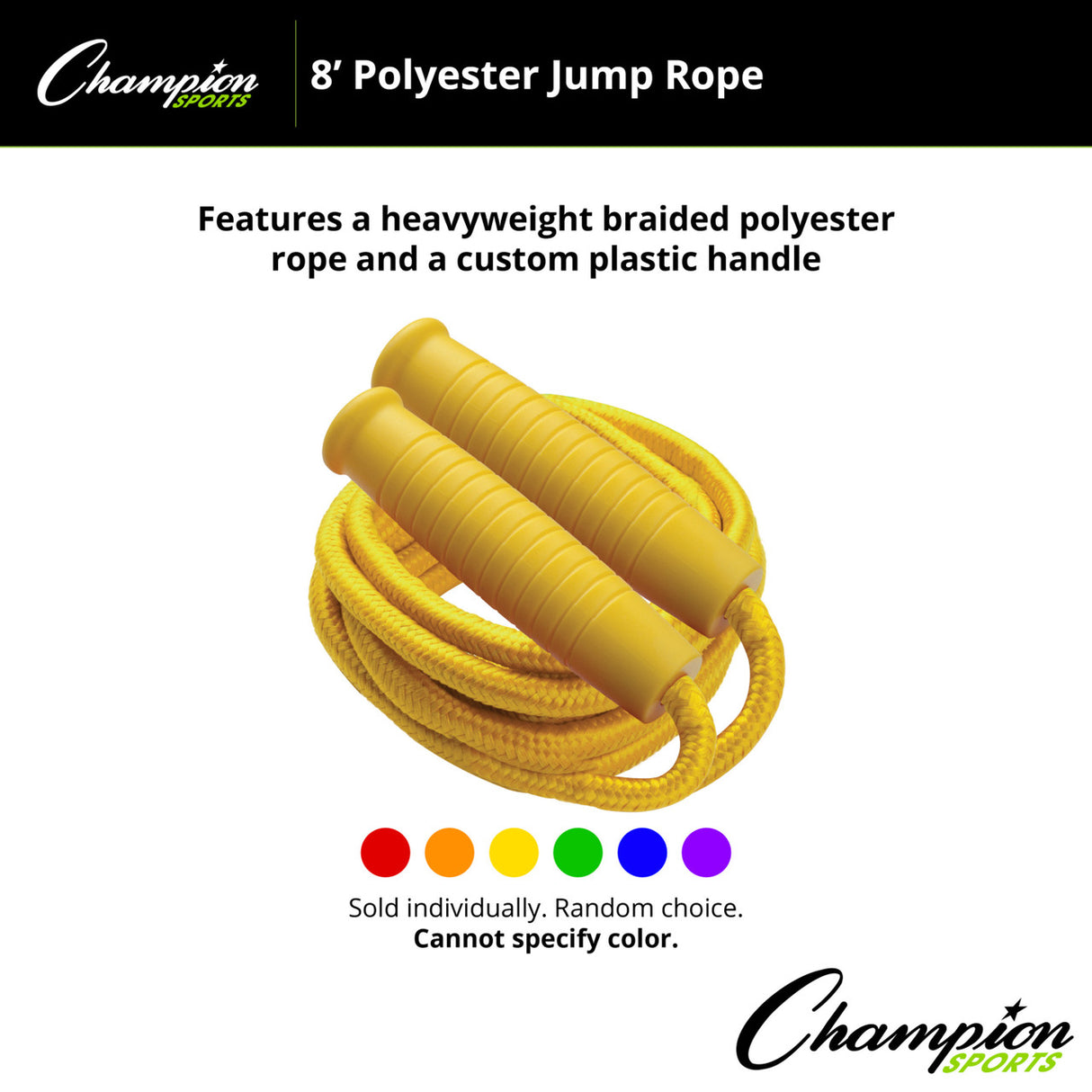 Champion Sports 8 FT POLYESTER JUMP ROPE