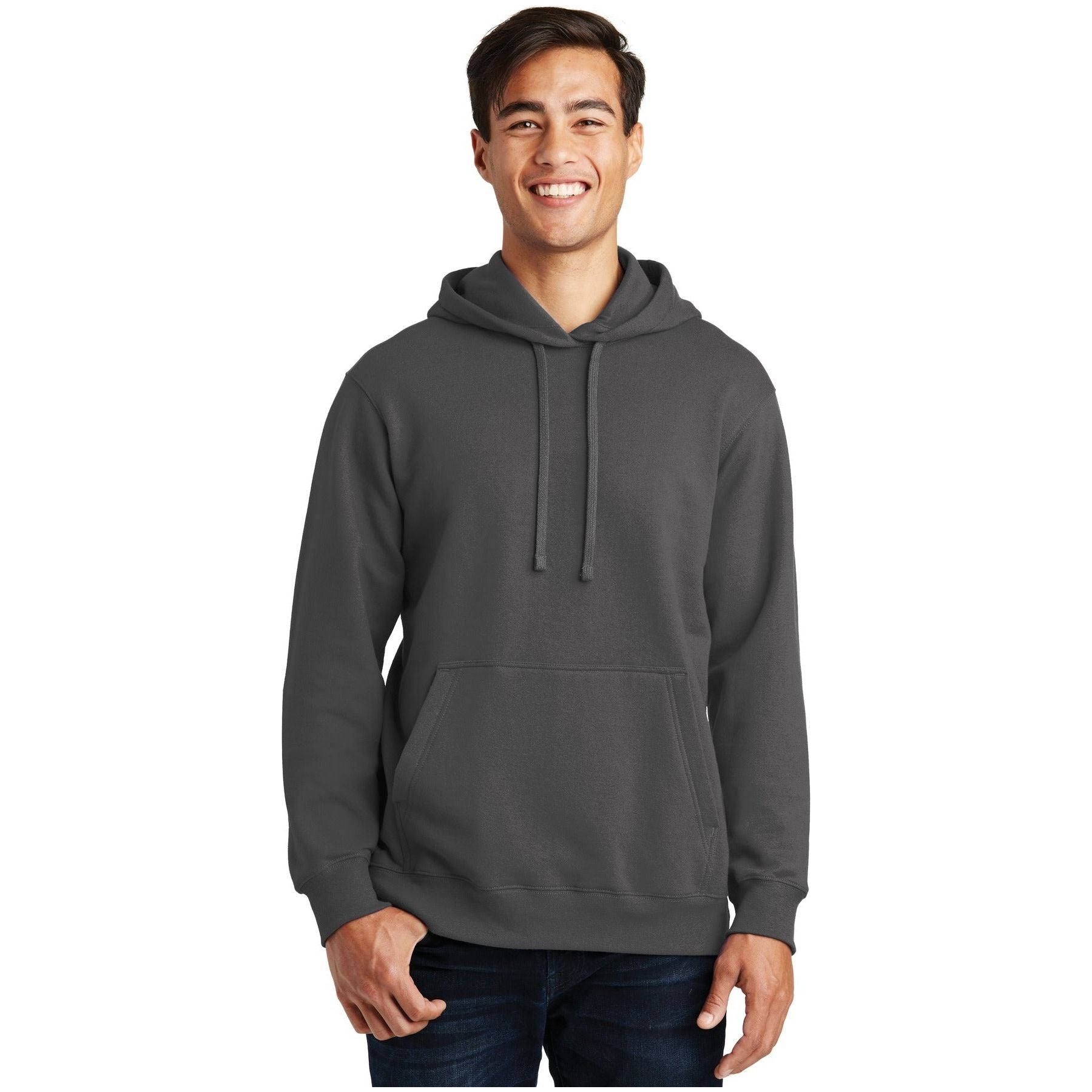 Port & Company ® Fan Favorite Fleece Pullover Hooded Sweatshirt. PC850H - Charcoal - Port & Company PC850H Sweatshirts/Fleece Port & Company Charcoal XS