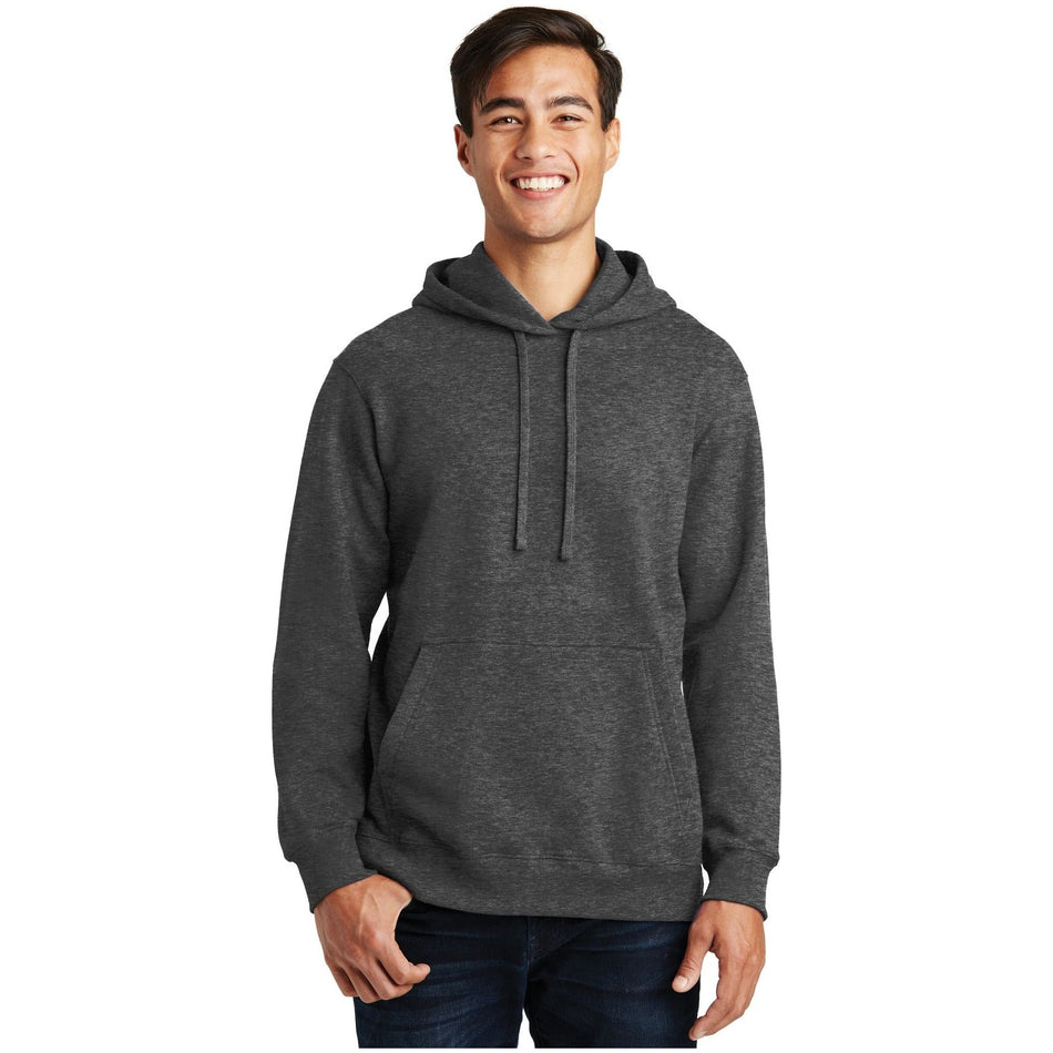 Port & Company ® Fan Favorite Fleece Pullover Hooded Sweatshirt. PC850H - Dark Heather Grey - Port & Company PC850H Sweatshirts/Fleece Port & Company Dark Heather Grey XS