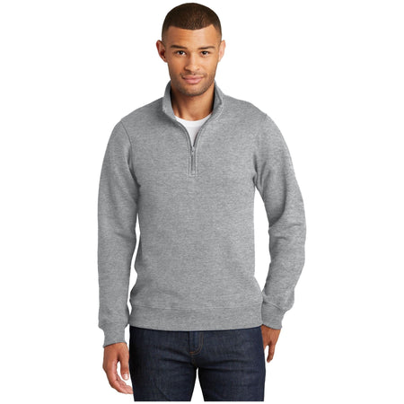 Port & Company® Fan Favorite Fleece 1/4-Zip Pullover Sweatshirt. PC850Q - Port & Company PC850Q Sweatshirts/Fleece Port & Company Athletic Heather XS