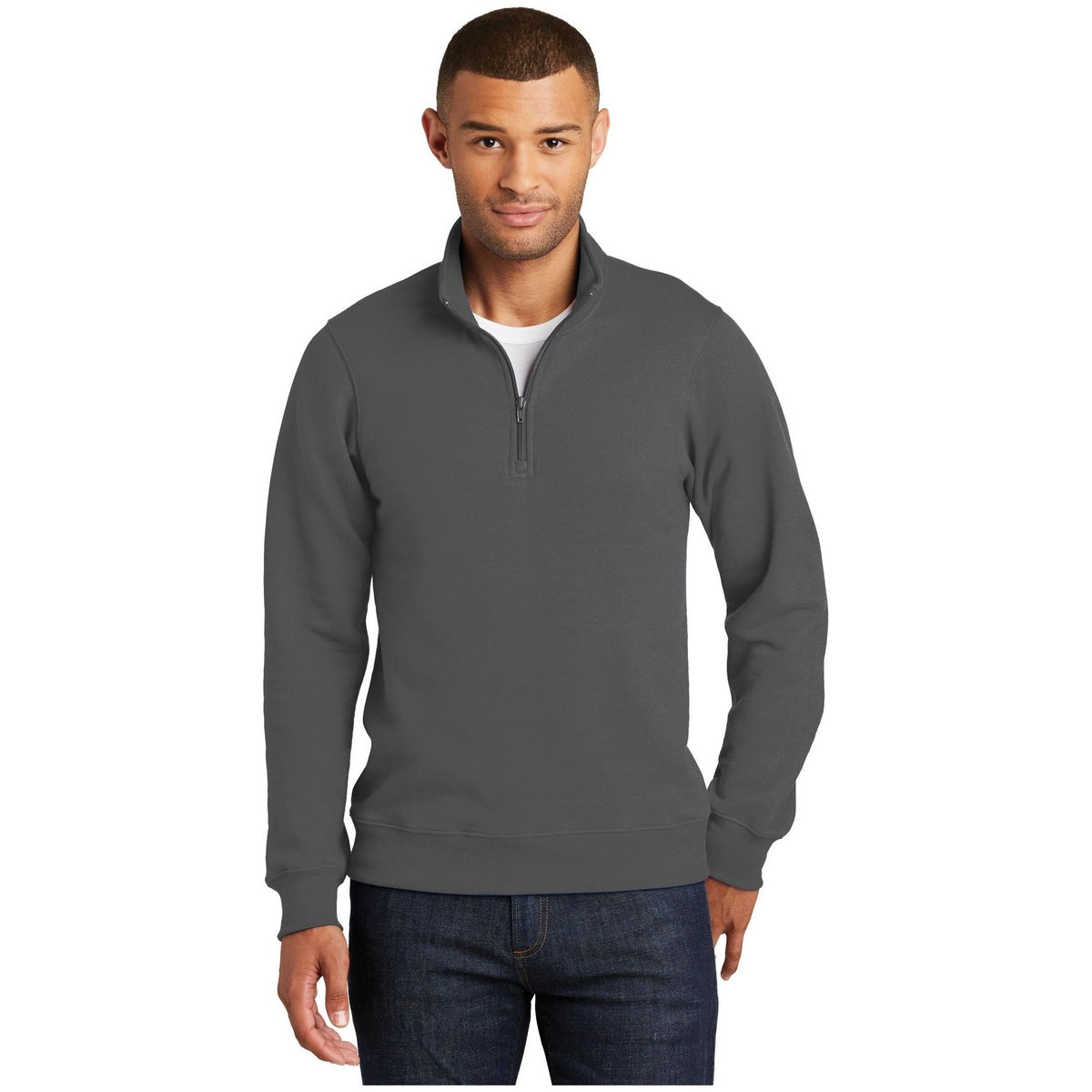 Port & Company® Fan Favorite Fleece 1/4-Zip Pullover Sweatshirt. PC850Q - Port & Company PC850Q Sweatshirts/Fleece Port & Company Charcoal XS