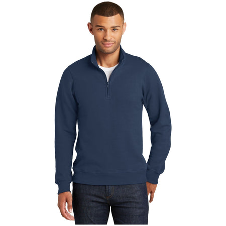 Port & Company® Fan Favorite Fleece 1/4-Zip Pullover Sweatshirt. PC850Q - Port & Company PC850Q Sweatshirts/Fleece Port & Company Team Navy XS