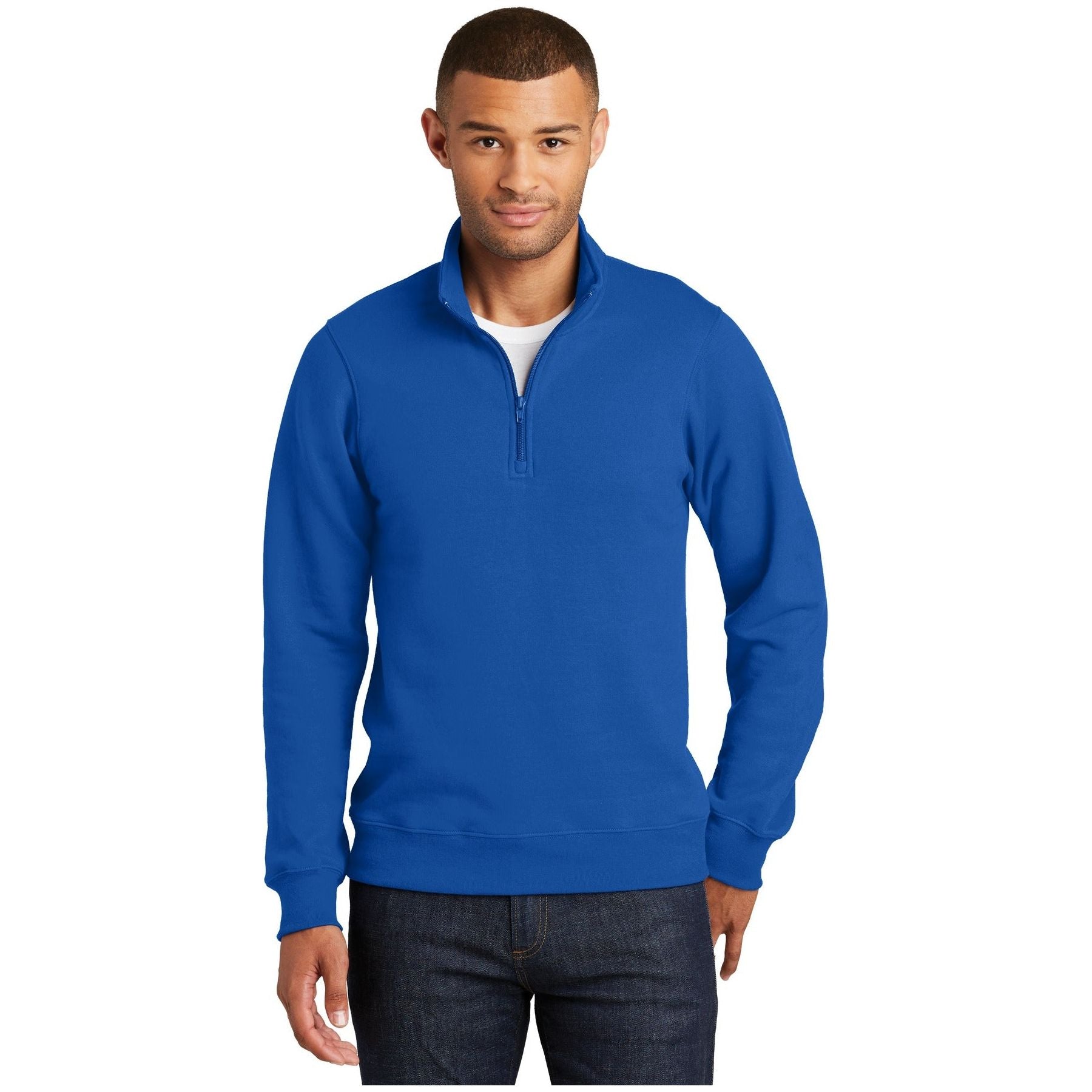 Port & Company® Fan Favorite Fleece 1/4-Zip Pullover Sweatshirt. PC850Q - Port & Company PC850Q Sweatshirts/Fleece Port & Company True Royal XS