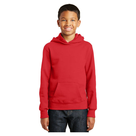 Port & Company ® Youth Fan Favorite Fleece Pullover Hooded Sweatshirt. PC850YH - Port & Company PC850YH Sweatshirts/Fleece Port & Company Bright Red XS