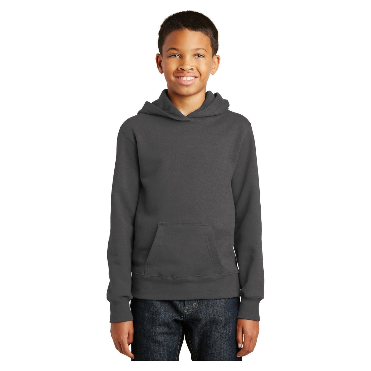 Port & Company ® Youth Fan Favorite Fleece Pullover Hooded Sweatshirt. PC850YH - Port & Company PC850YH Sweatshirts/Fleece Port & Company Charcoal XS