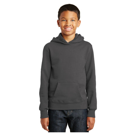 Port & Company ® Youth Fan Favorite Fleece Pullover Hooded Sweatshirt. PC850YH - Port & Company PC850YH Sweatshirts/Fleece Port & Company Charcoal XS