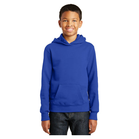 Port & Company ® Youth Fan Favorite Fleece Pullover Hooded Sweatshirt. PC850YH - Port & Company PC850YH Sweatshirts/Fleece Port & Company True Royal XS