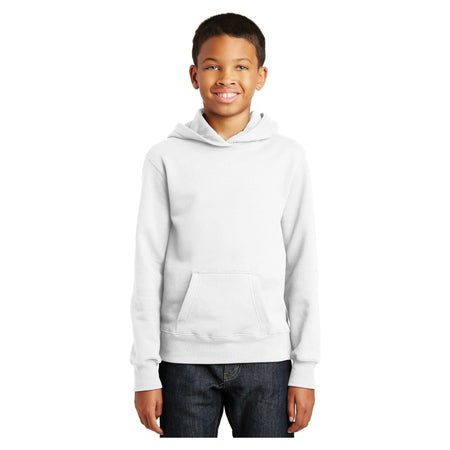 Port & Company ® Youth Fan Favorite Fleece Pullover Hooded Sweatshirt. PC850YH - Port & Company PC850YH Sweatshirts/Fleece Port & Company White XS