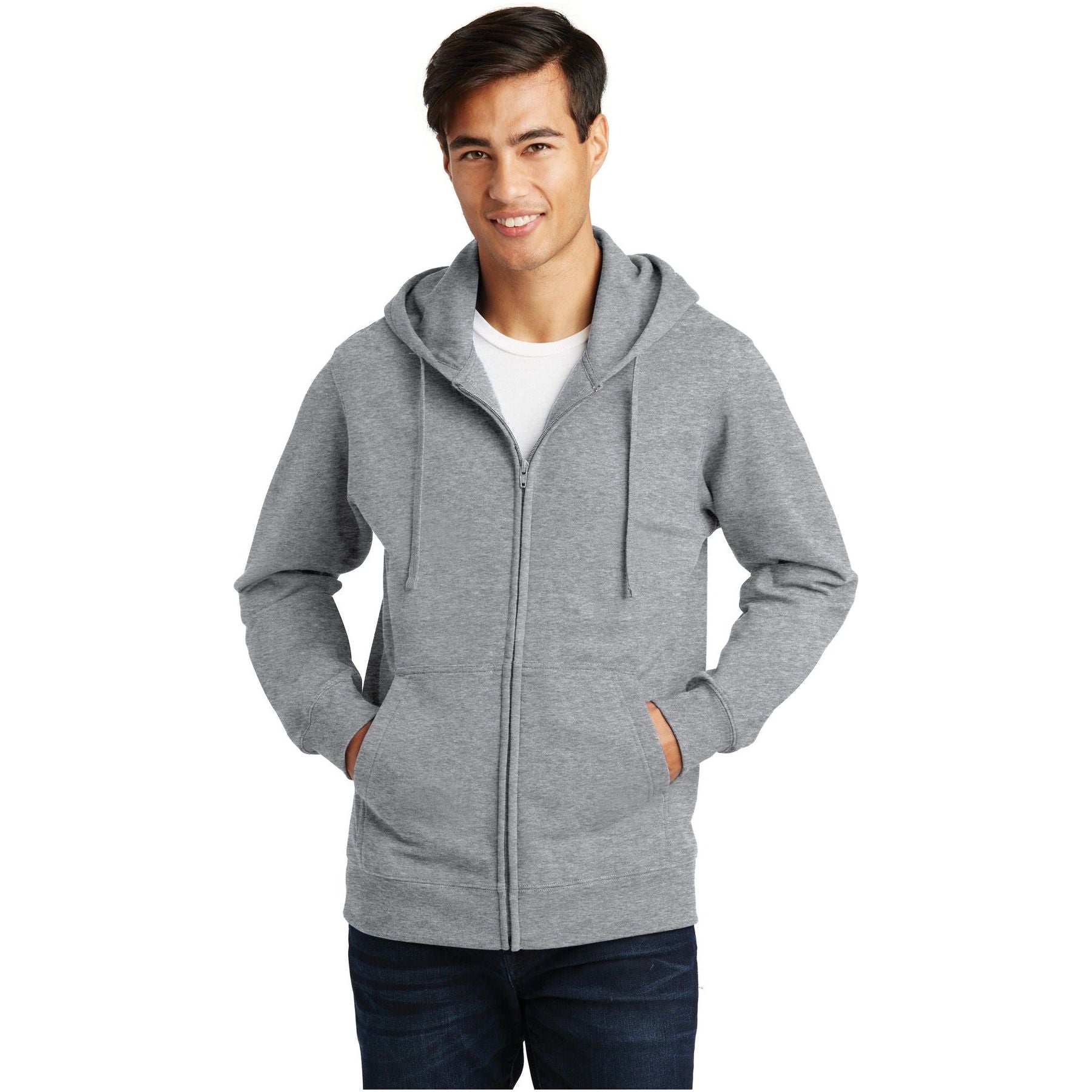 Port & Company ® Fan Favorite Fleece Full-Zip Hooded Sweatshirt. PC850ZH - Port & Company PC850ZH Sweatshirts/Fleece Port & Company Athletic Heather XS