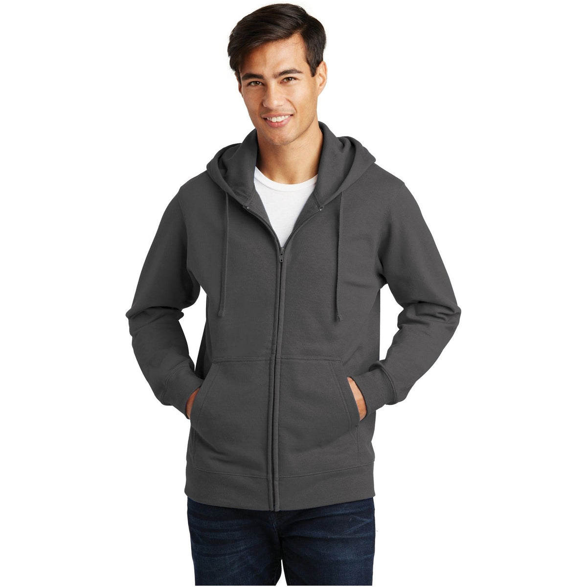 Port & Company ® Fan Favorite Fleece Full-Zip Hooded Sweatshirt. PC850ZH - Port & Company PC850ZH Sweatshirts/Fleece Port & Company Charcoal XS