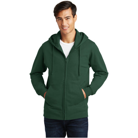 Port & Company ® Fan Favorite Fleece Full-Zip Hooded Sweatshirt. PC850ZH - Port & Company PC850ZH Sweatshirts/Fleece Port & Company Forest Green XS