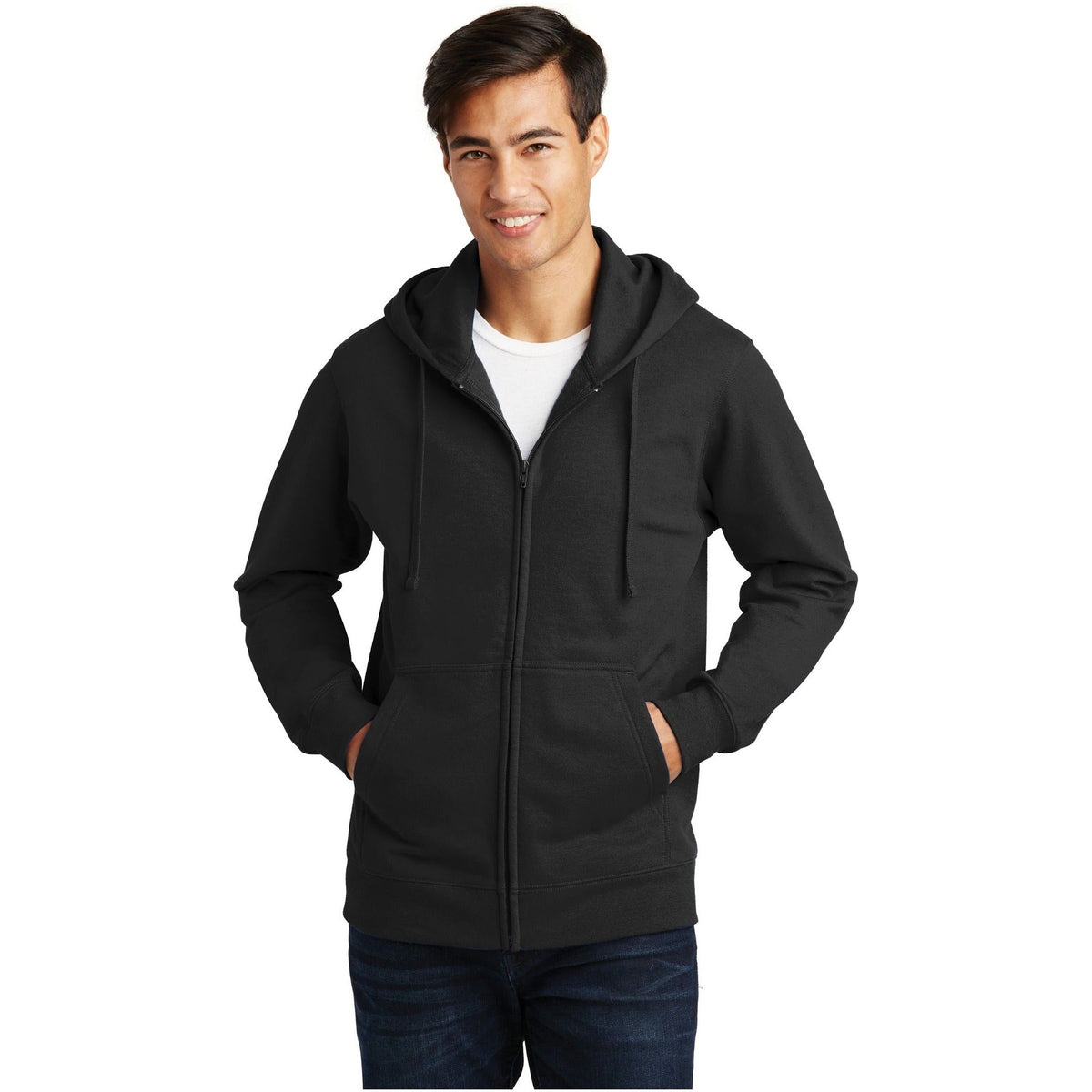 Port & Company ® Fan Favorite Fleece Full-Zip Hooded Sweatshirt. PC850ZH - Port & Company PC850ZH Sweatshirts/Fleece Port & Company Jet Black XS