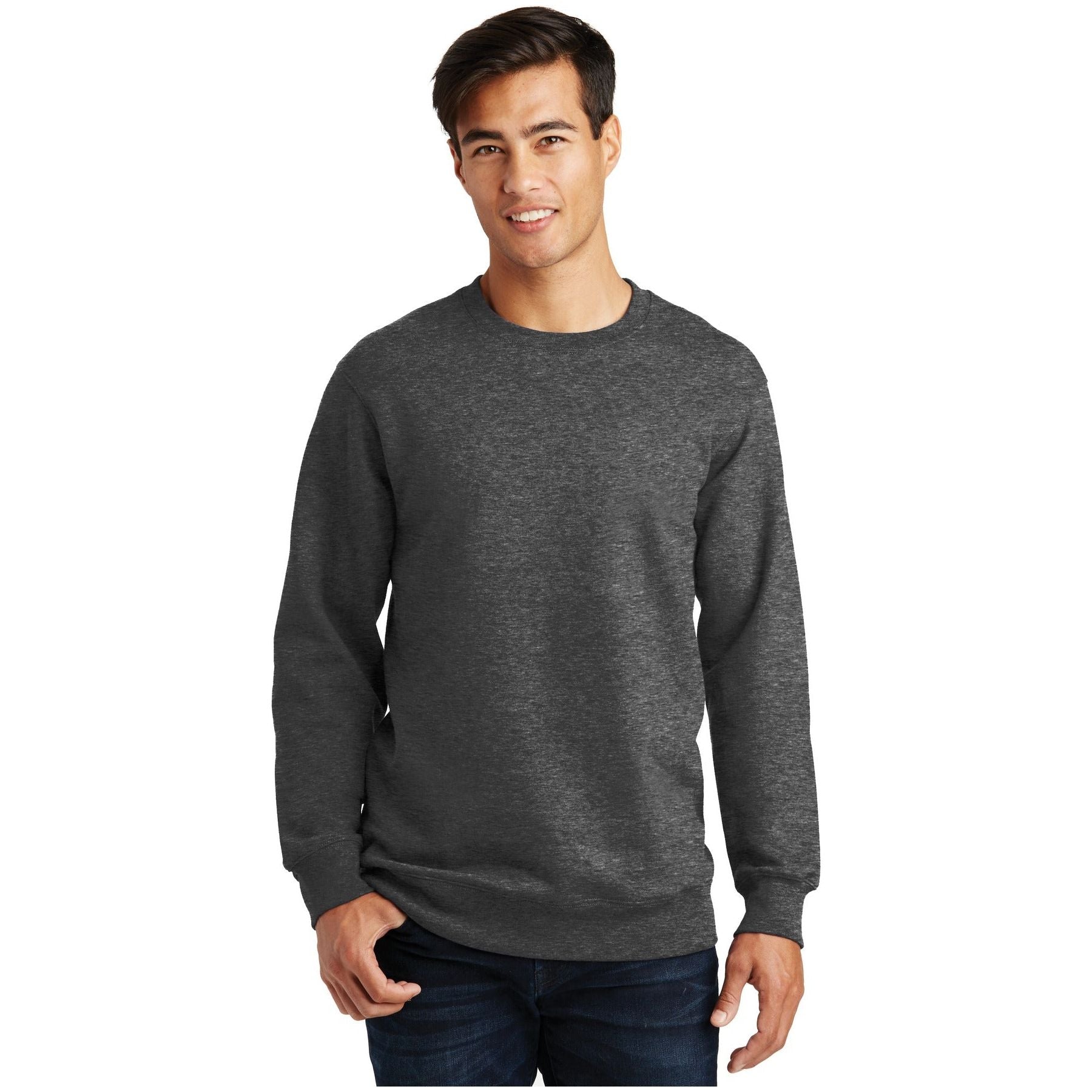 Port & Company ® Fan Favorite Fleece Crewneck Sweatshirt. PC850 - Port & Company PC850 Sweatshirts/Fleece Port & Company Dark Heather Grey XS